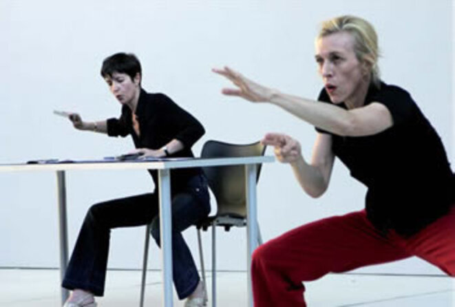 Mathilde Monnier, Christine Angot, spectacle © DR Mathilde Monnier, Christine Angot, spectacle © DR